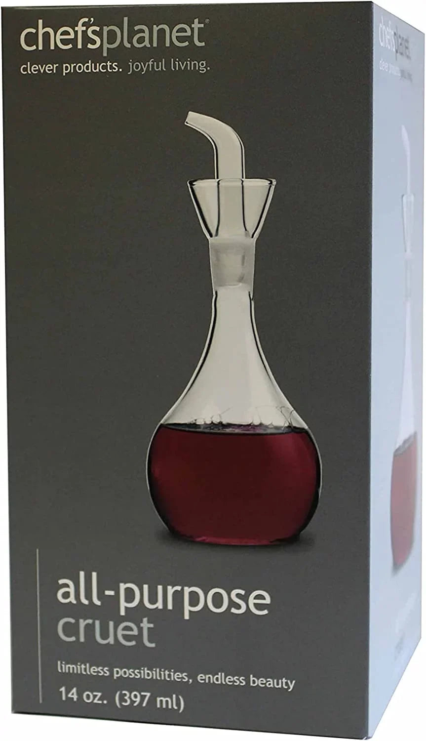 Planet 16 All-Purpose Glass Chef's Ounce Cruet,