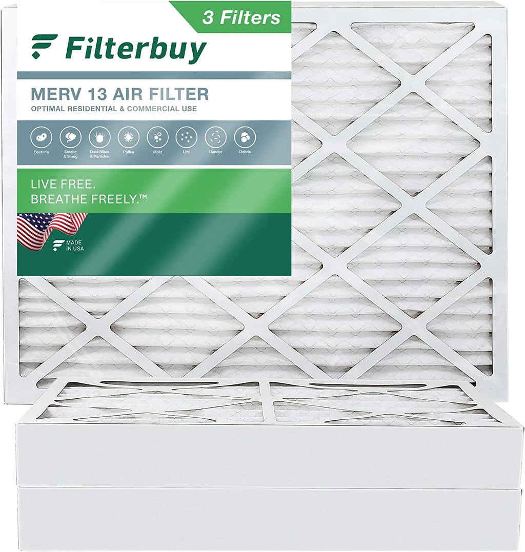 Filterbuy Air 13 Pleated Furnace 16x20x4 (3-Pack) MERV AC Filters HVAC