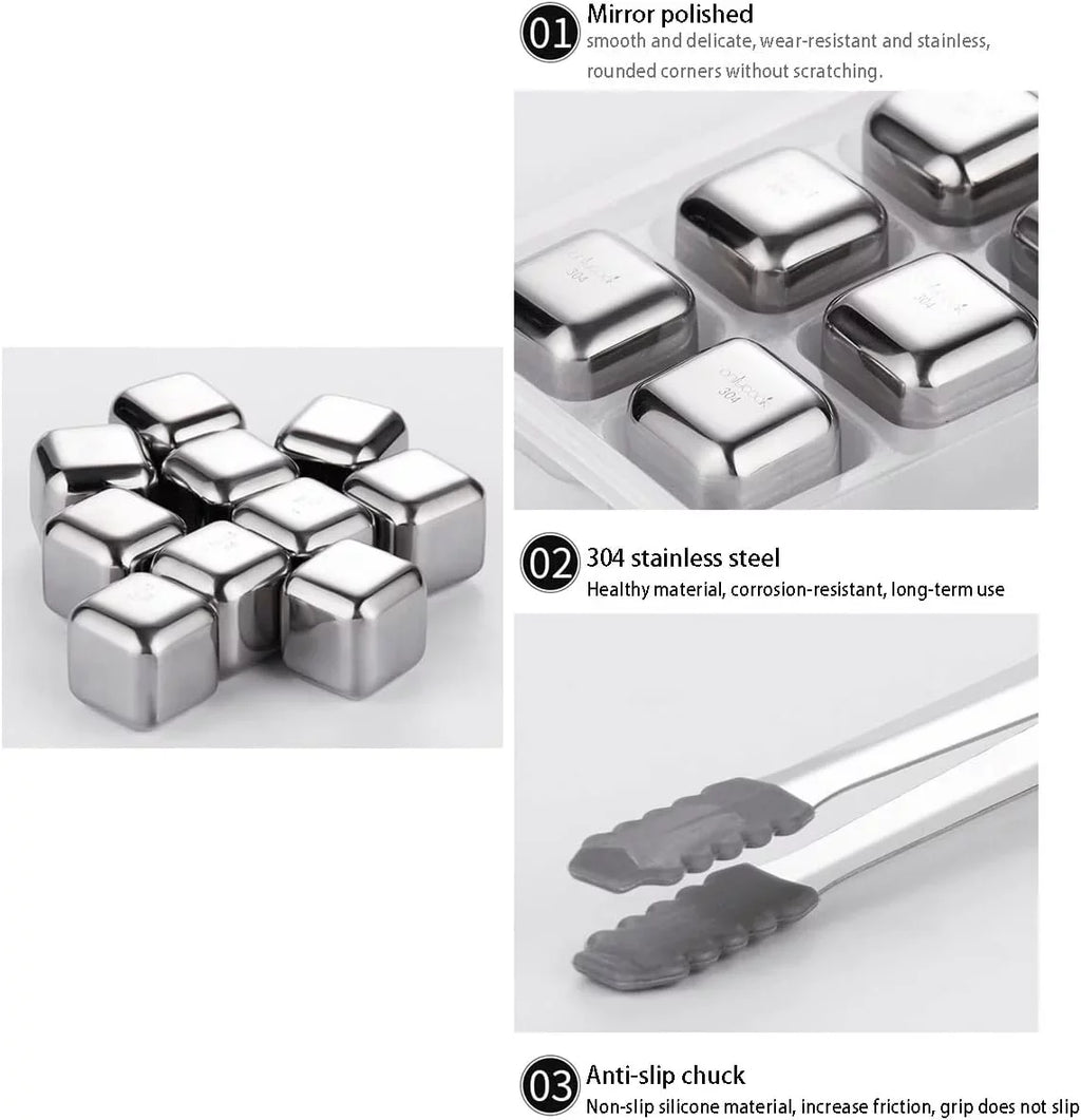 : Box, with of (dimension No Cubes Whiskey Stones, 4/6/8 Vodka, Dilution Waterless Steel Rocks Chilling Metal Drinks Wine Stainless Rum Scotch, Whiskey Ice Chiller for Reusable 8pcs for Set Ice Cubes Ice