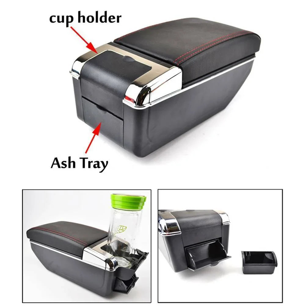 Armrest XUKEY Compartment Honda For Duel Jazz Central Console / Fit Storage 2002-2008