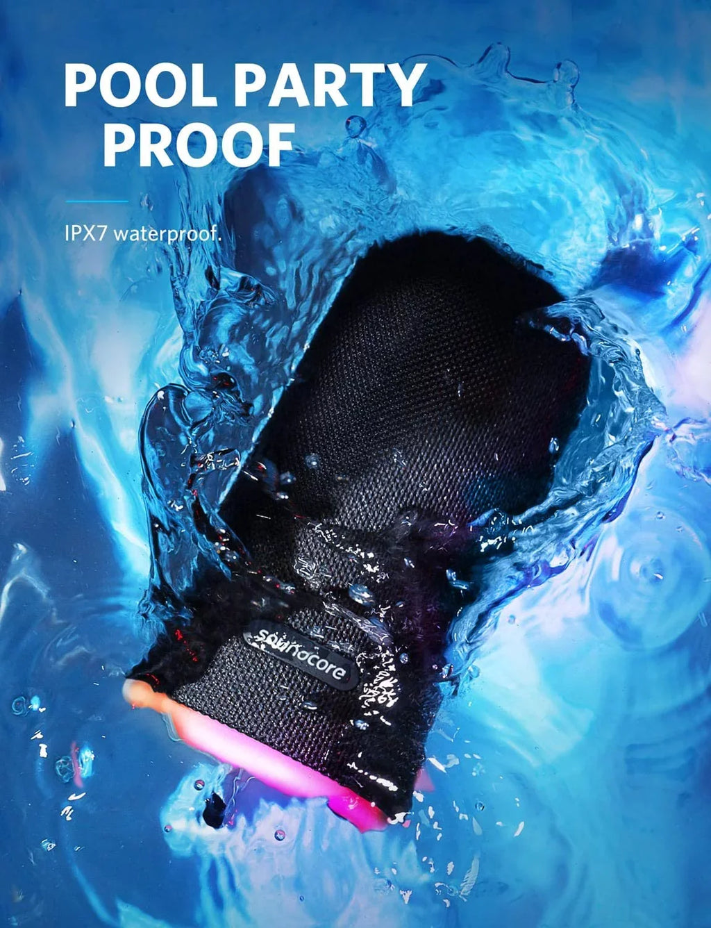 with Speaker Soundcore Speaker Party Sound LED Flare Waterproof Wireless 360°