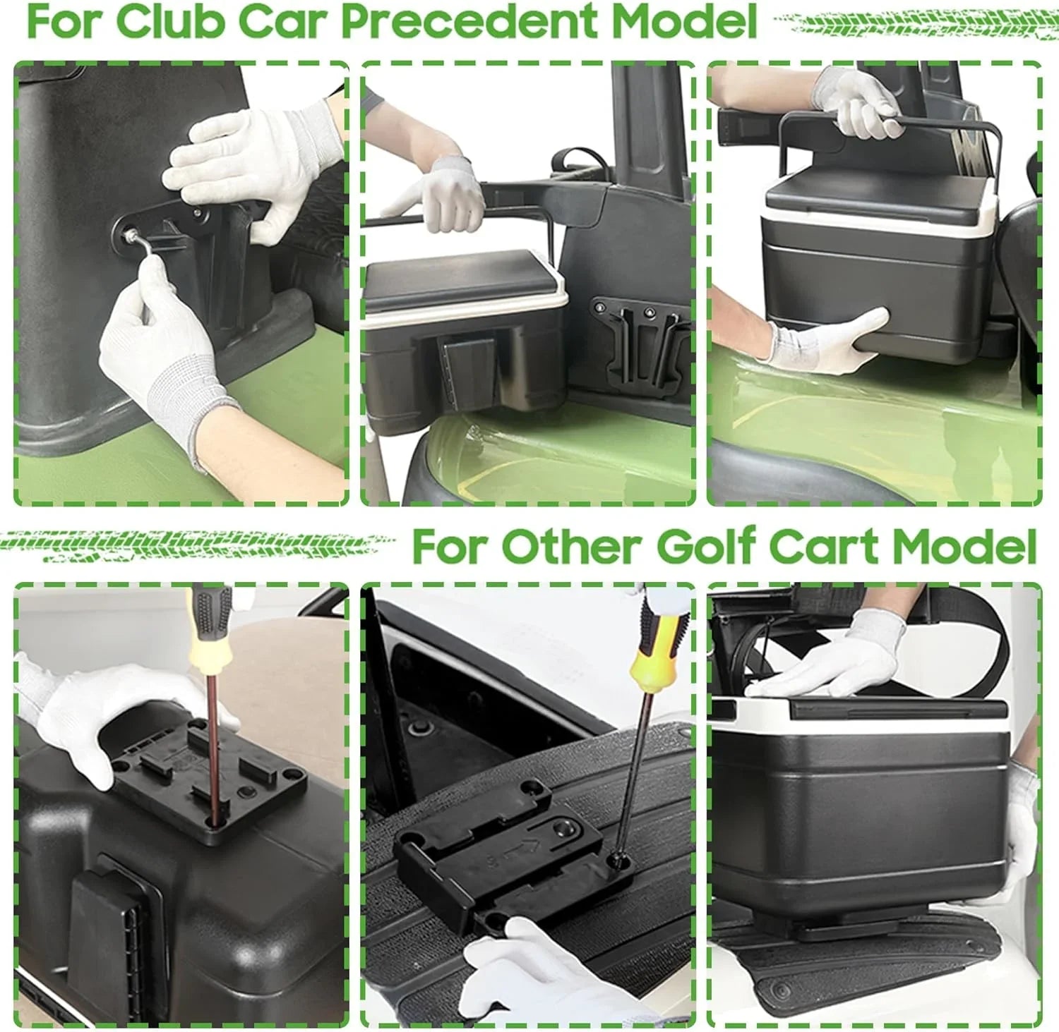 102588101 Portable Fits Kit with Universal 10L0L Caddy Bracket Golf for and Ice Yamaha, 48H Cart Cooling 103886801 Golf Mounting Cooler Cart EZGO,Club Chest Car