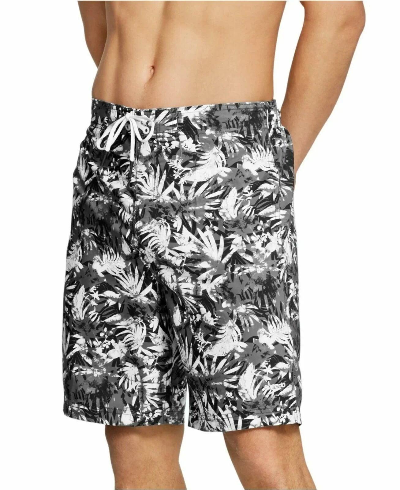 Floral 2-Way Speedo Men's Shorts Black-Sm Gradient 9" Stretch Ombré Board Bondi