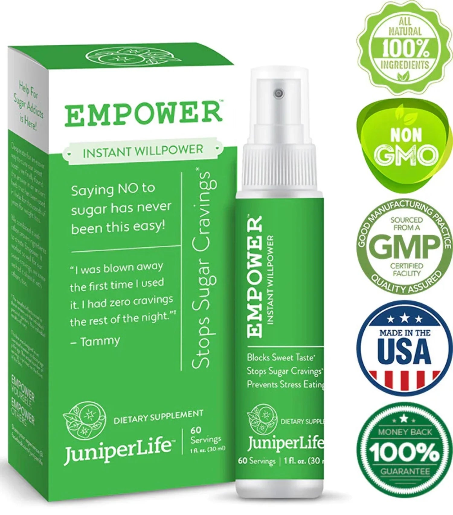 Food Choices Willpower™ Empower JuniperLife Instant Help Healthy - for Cravings Sugar