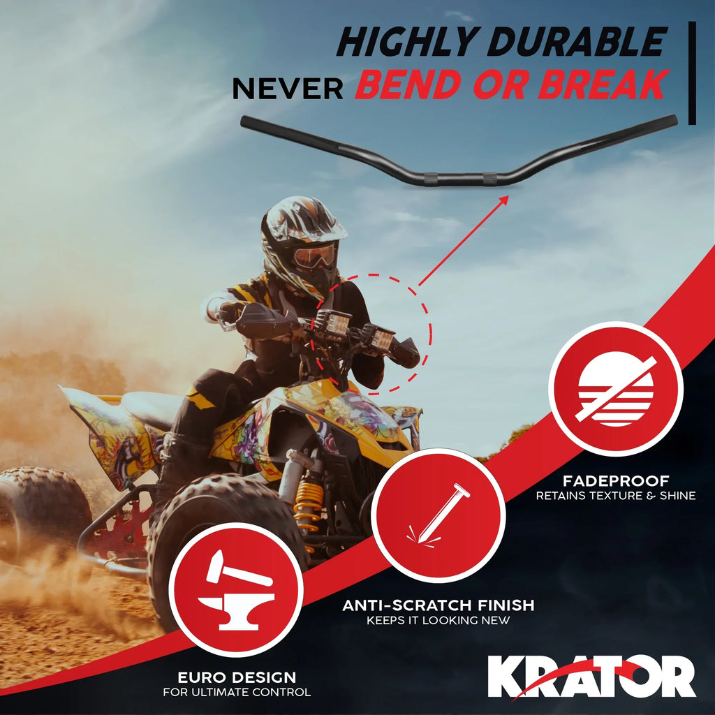 7/8 400 Motorcycle Inch Krator Majesty XC 180 Yamaha Low-Rise 200 Compatible 125 Handlebar with