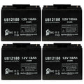 (12V, Terminal, Replacement Universal INTRA - PUMP Pack AGM, Datascope UB12180 AORTA 18000mAh, Battery Acid SLA) Compatible 100 SYSTEM - 18Ah, Sealed Lead T4 4x Battery
