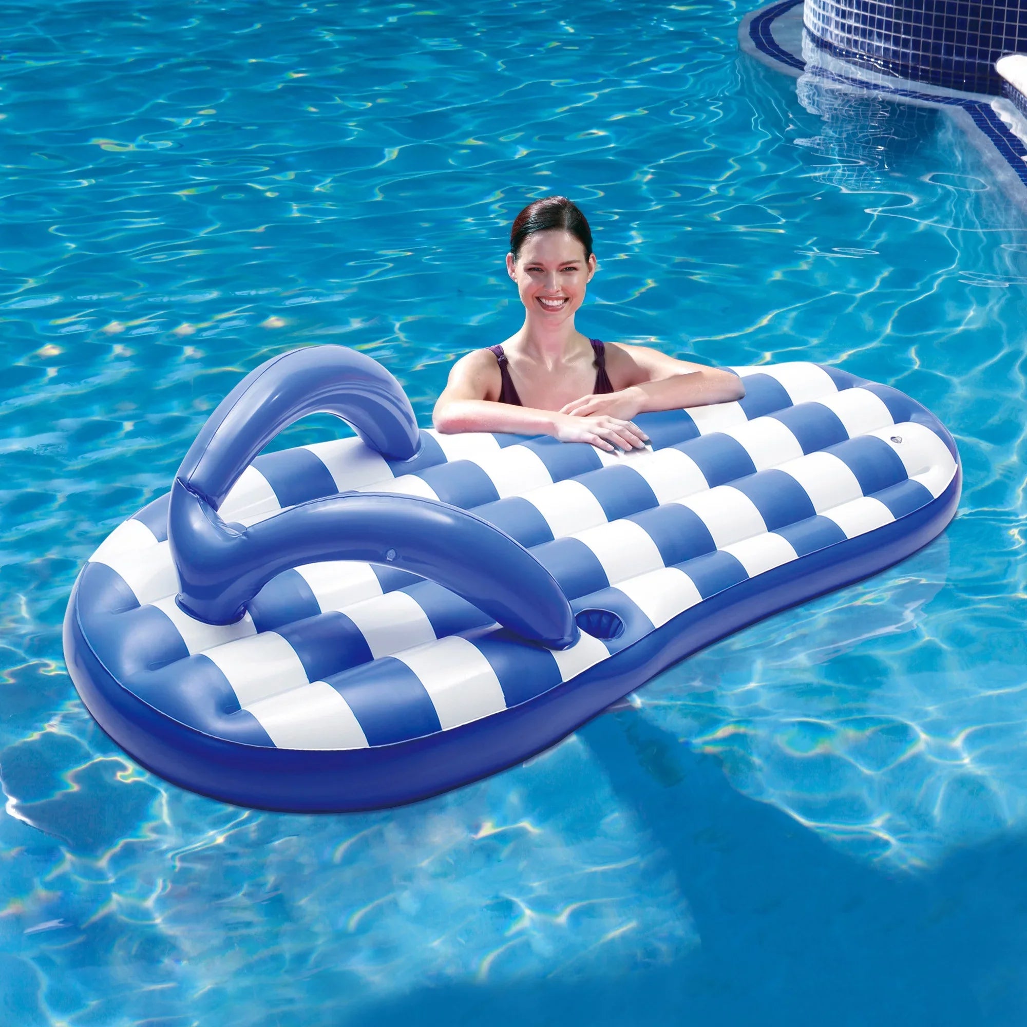 Wave Flip Blue Products Pool Inflatable Float Flop Marine