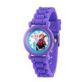 Frozen Purple Teacher Time Anna Silicon Plastic Watch, Elsa Girls' and Strap Purple
