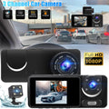 Lens HD Car Front/Rear/Inside 1080P 2" Dash Camera Video G-sensor Recorder Dual
