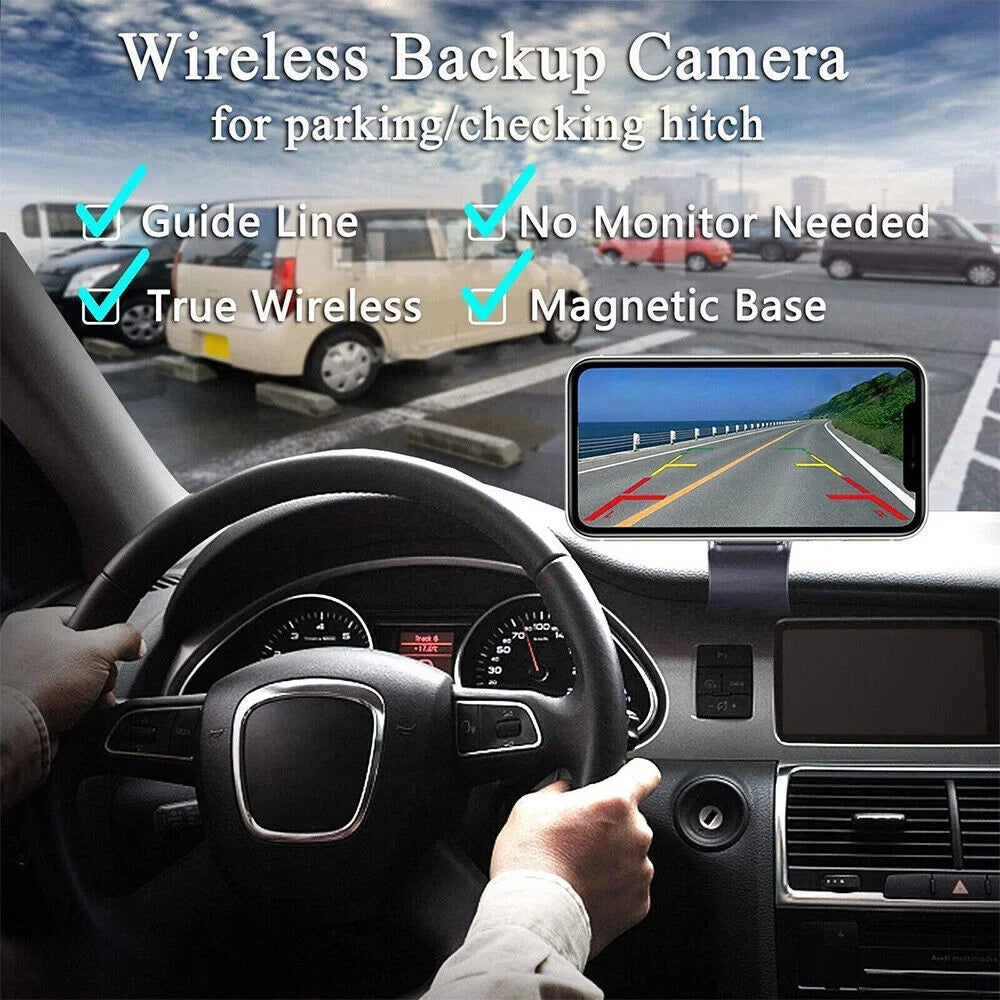 Enhanced Safety Backup Magnetic - Vehicle View Battery, Camera Wireless Paddsun 9600mAh WiFi Front/Rear for