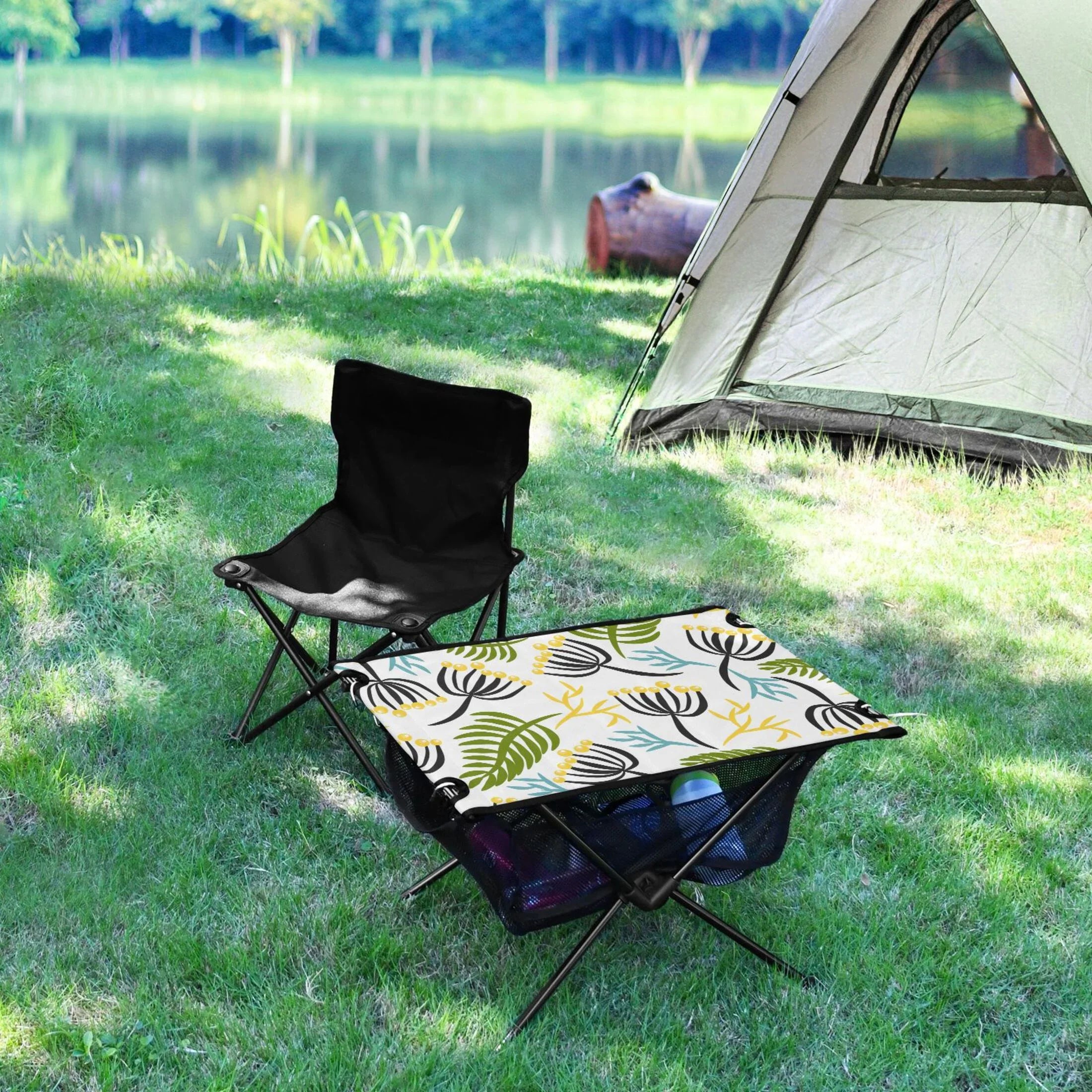 Beach Camping Table Storage Leaves for with Folding Fishing Portable BBQ Table Compact Travel Picnic Table exterior Bag