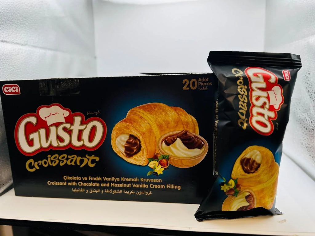 The On Hazelnut Gusto With Go Pastry, Croissant Vanilla Chocolate Individually (Pack Snack Croissant Filling, 20) And Of Wrapped Soft Breakfast Cream