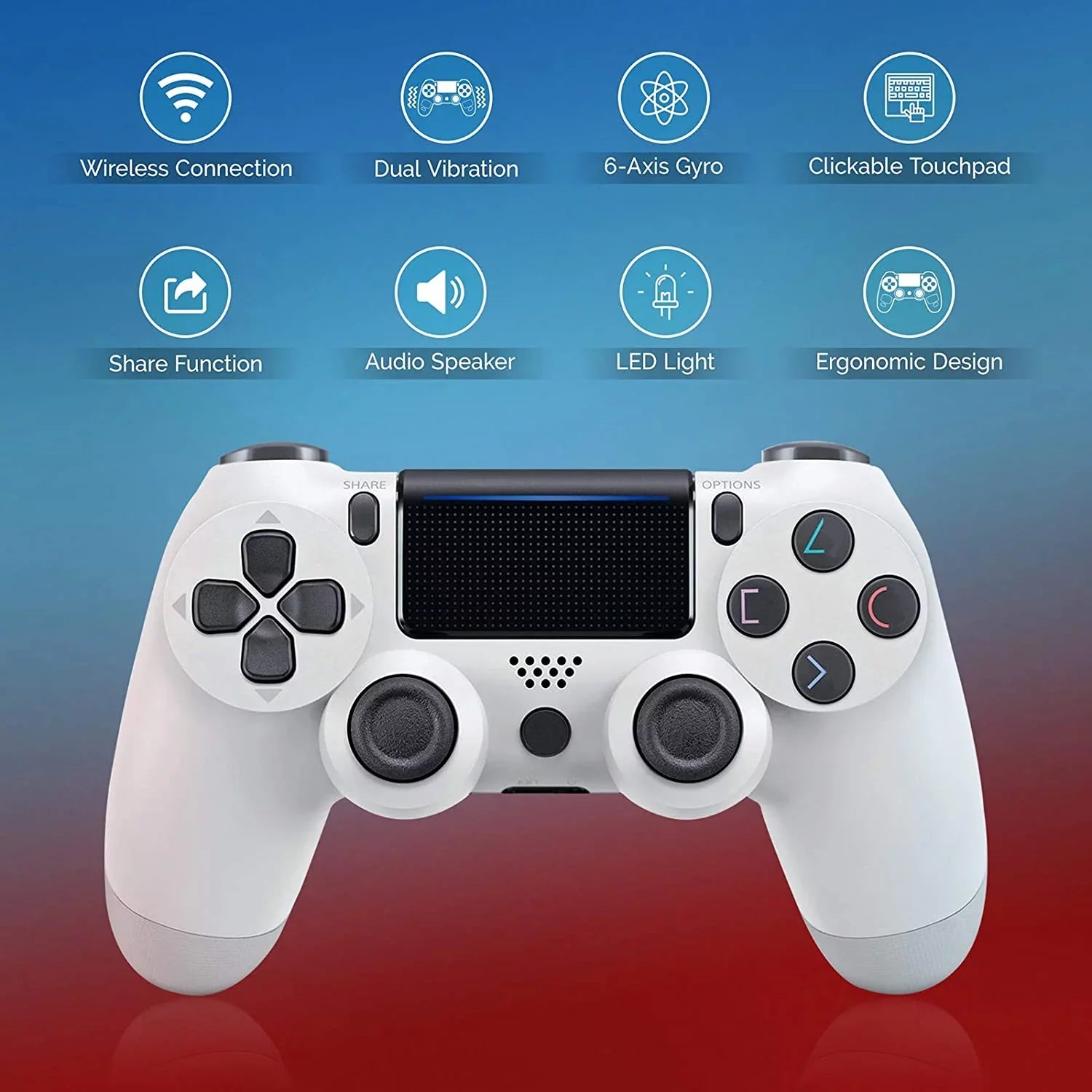 (White) Plus 5G Controller Wireless S22 with Speaker/Gyro/Remote BlueTooth PRO GamePad Ultra Compatible Slim Galaxy 1,000 Battery/Built-In