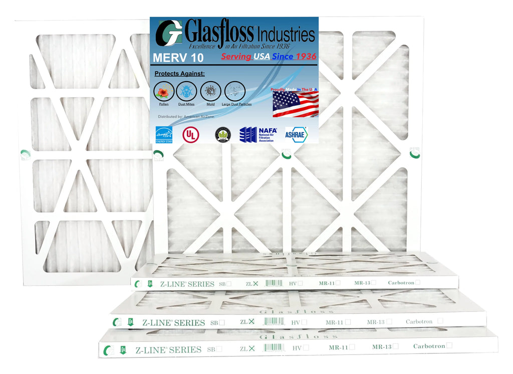 x Furnace inch) in -Qty:4 Glasfloss Air - - dimension: Filter 10 17.5x7/8 13x18x1 USA - MERV Made (Actual 12.5