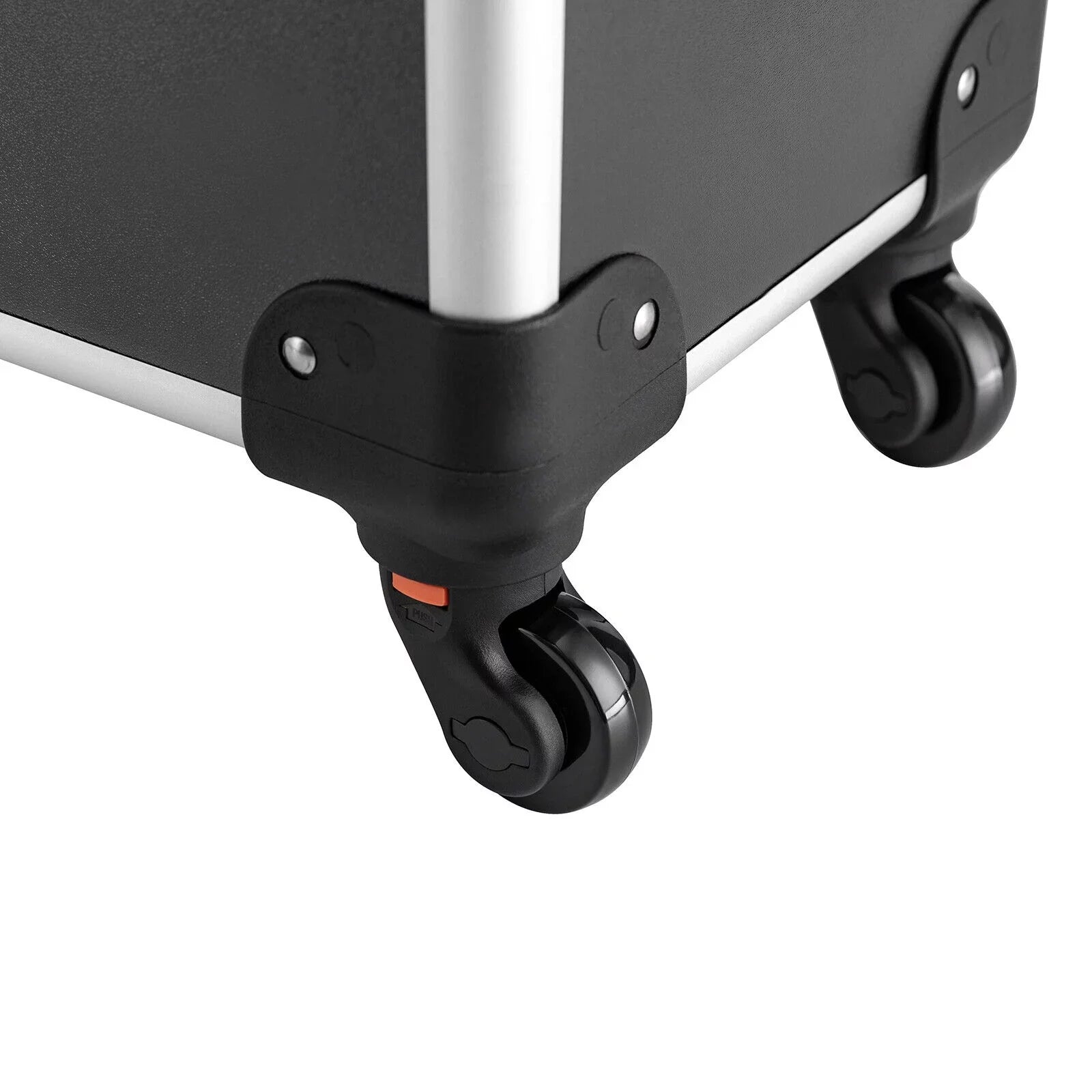 with Rolling Luggage Nail Travel Box Trunk (Black) Train Hairdresser Salon Wheels Lockable Beauty Organizer Case Tool Trolley, Cart Case Stylist Makeup Swivel Cosmetic Barber