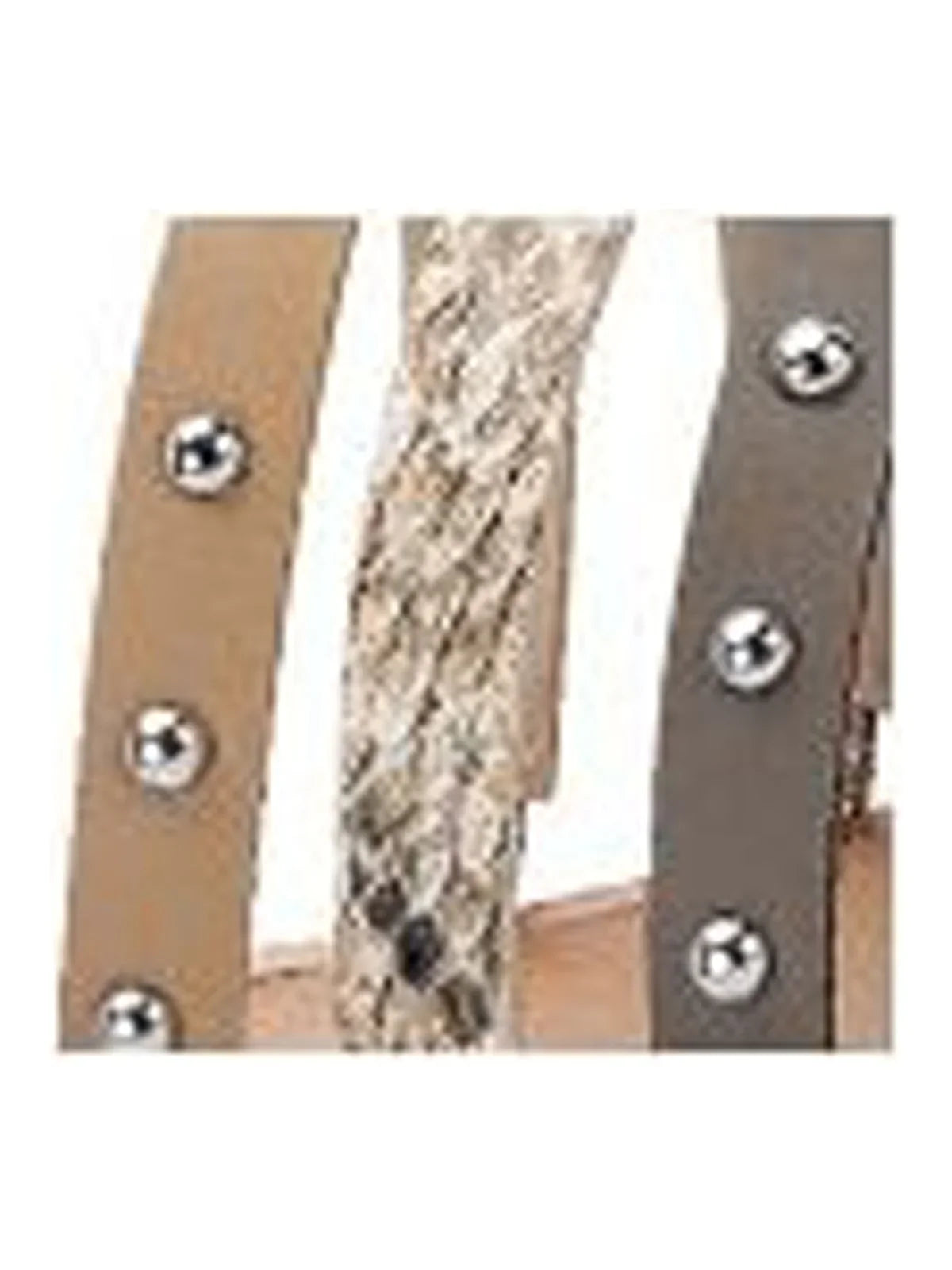 M Beige DOLCE Toe Shoes Snake Slide 6.5 Slip Strappy Kaylee Toe-Loop Square Womens Wedge Studded Sandals On VITA