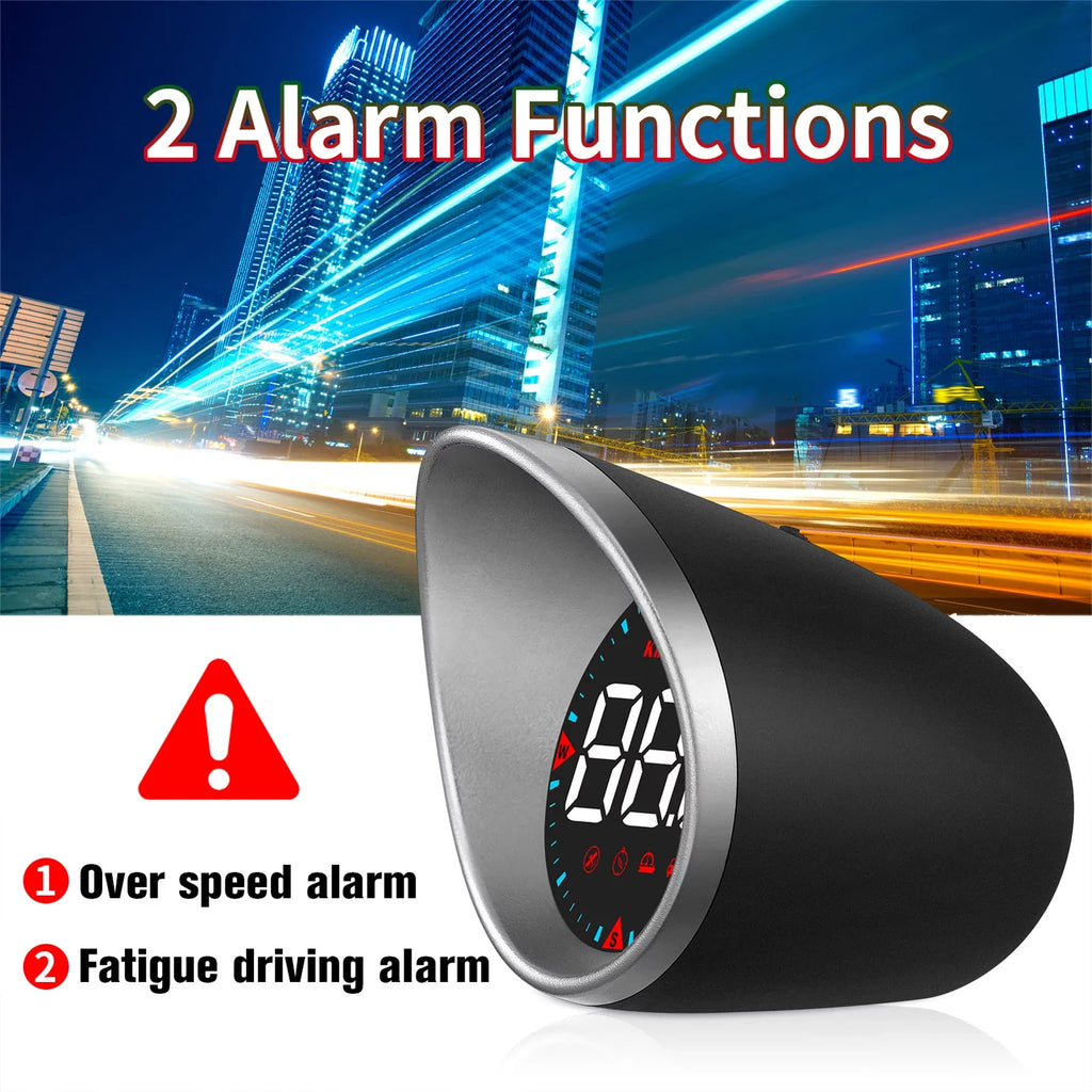 Fatigue and Angle, Display Driving Car Head-up Speedometer Display Car Digital Compass Mileage, ametoys Overspeed Driving