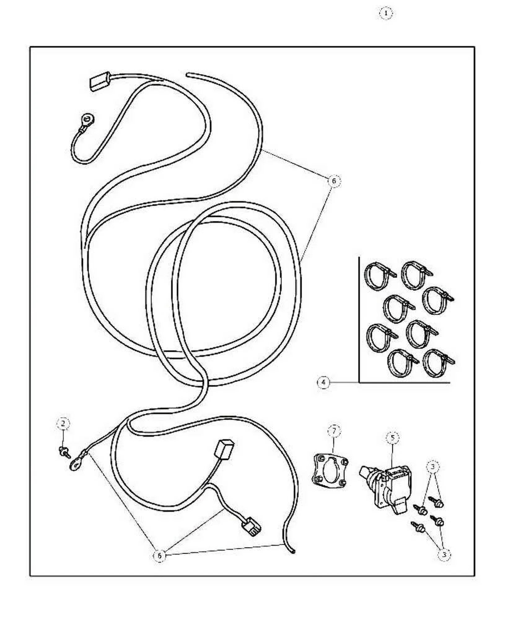 56038366AB New OE Trailer (1998-2017) Genuine Mopar Way 7 Connector
