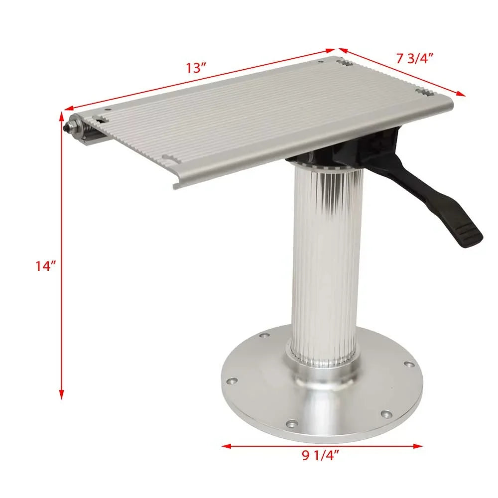 Polished Slide Aluminum 14 Swivel Seat | Pedestal Garelick Inch Boat