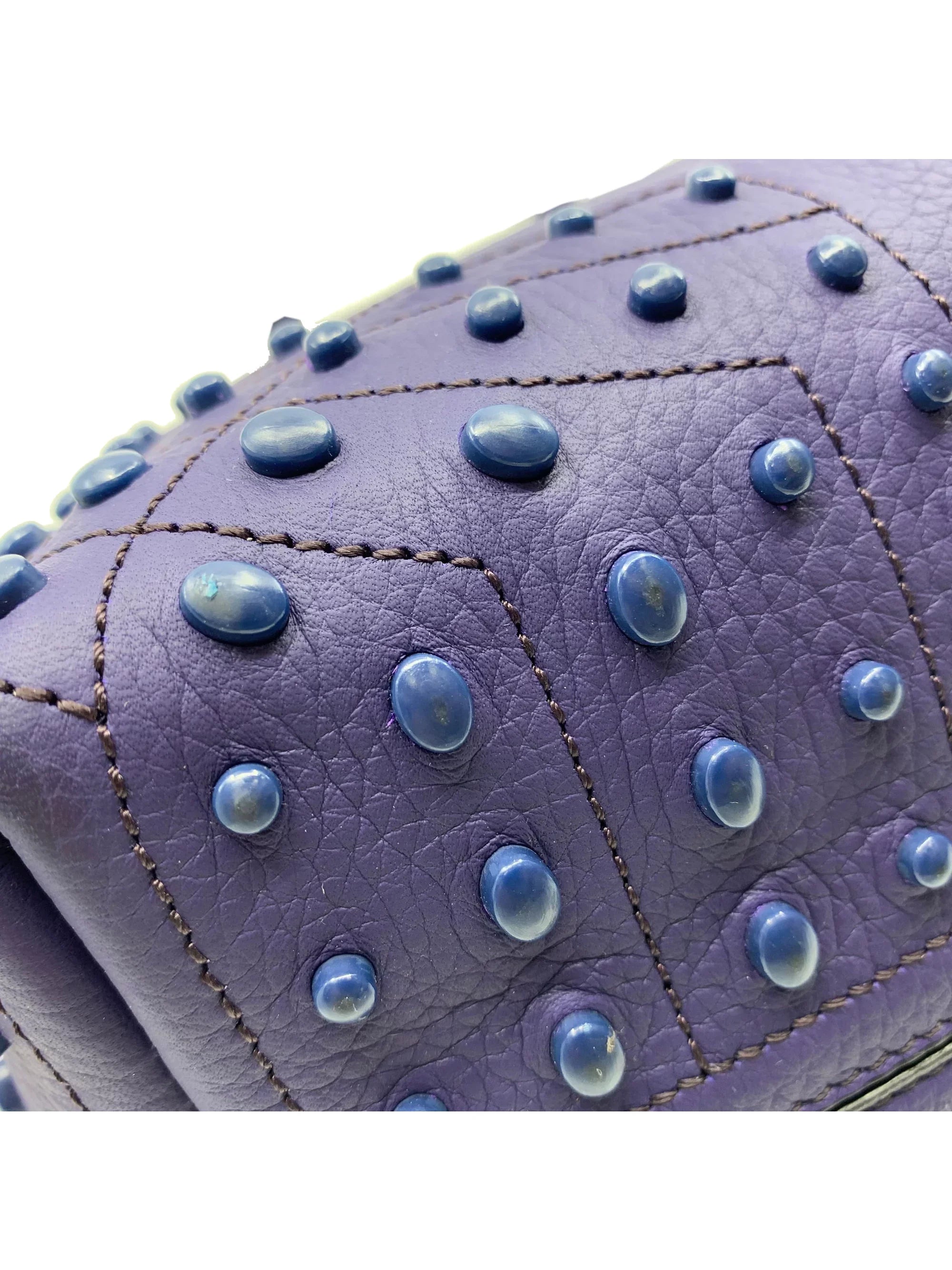 Wave New Satchel Tote Soft Gommini Tod's XBWAMRFT301MACL-411 Violet