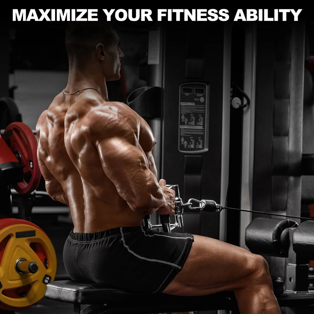 Tricep Silver Cable Accessories, Press Machine for Gym Attachment Down