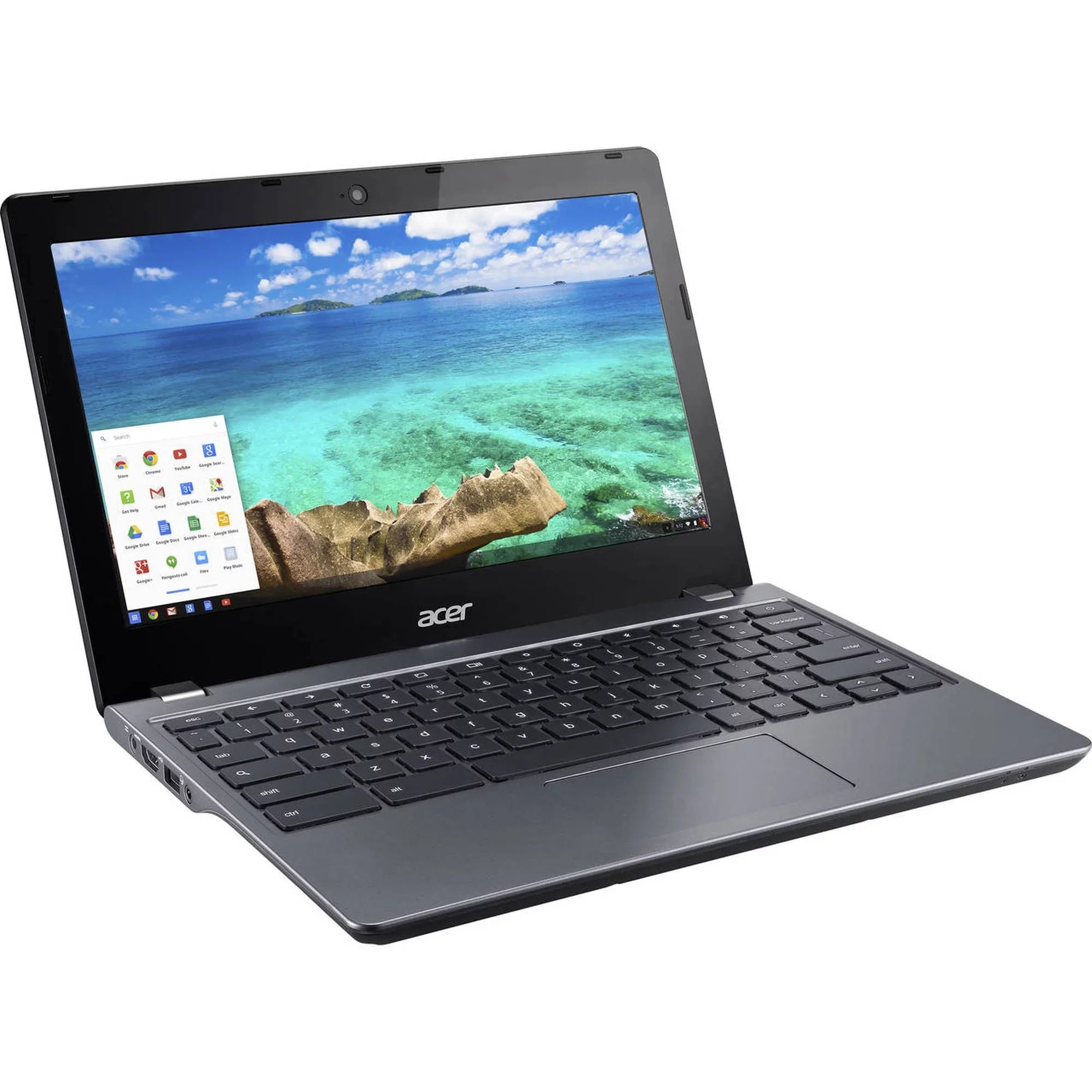 2GB C740-C3P1 Hard Chrome, Celeron, Computer, Chromebook Tablet SSD Acer RAM, (Refurbished) Drive, 16GB 11" 1.50 GHz DDR3 Restored Screen