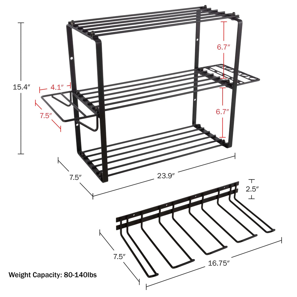 140lb Max Tool 4-Tier Stalwart - Garage Power Shelving Capacity Organizer -