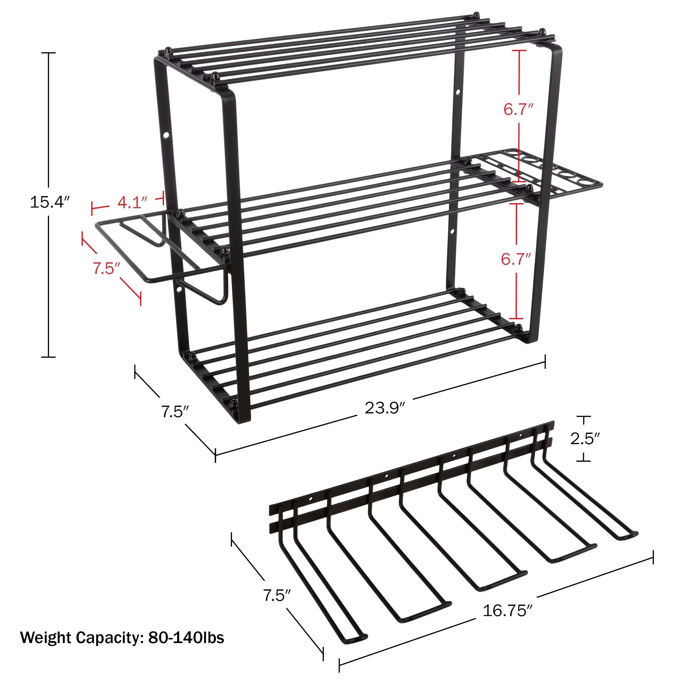 140lb Max Tool 4-Tier Stalwart - Garage Power Shelving Capacity Organizer -