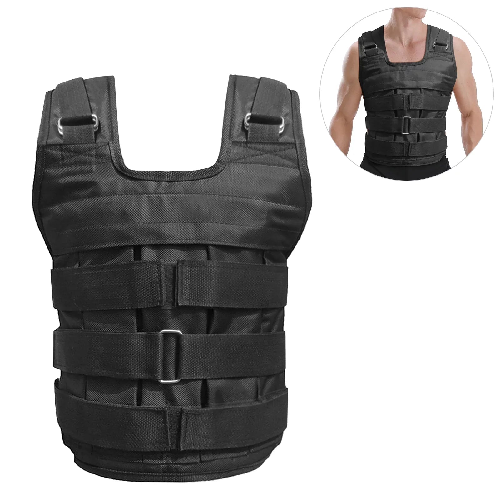 for Load Capacity Adjustable Vest Weighted Strength Training Max 50kg , Walmeck