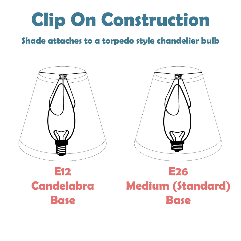 6) Fabric of Candelabra 4'' Corporation Aspen Empire Creative Shade (Set
