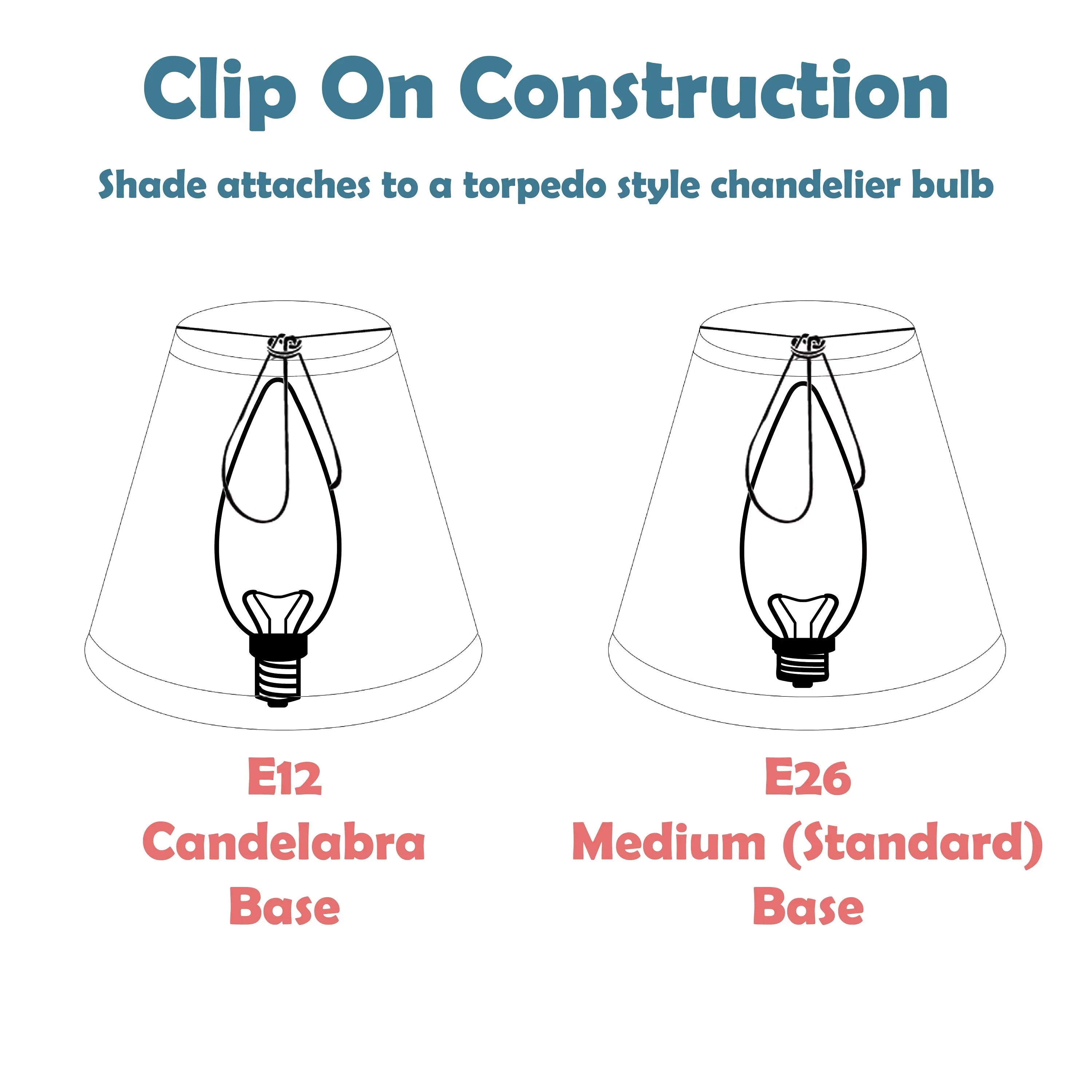 6) Fabric of Candelabra 4'' Corporation Aspen Empire Creative Shade (Set