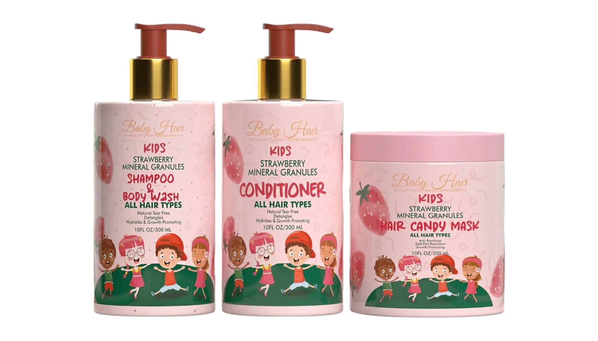 Strawberry Hair - and Set Kids: Tear-Free Kids HAIR Conditioner, for Hair and Vegan, BABY Mask Gentle, Shampoo, Care Sensation