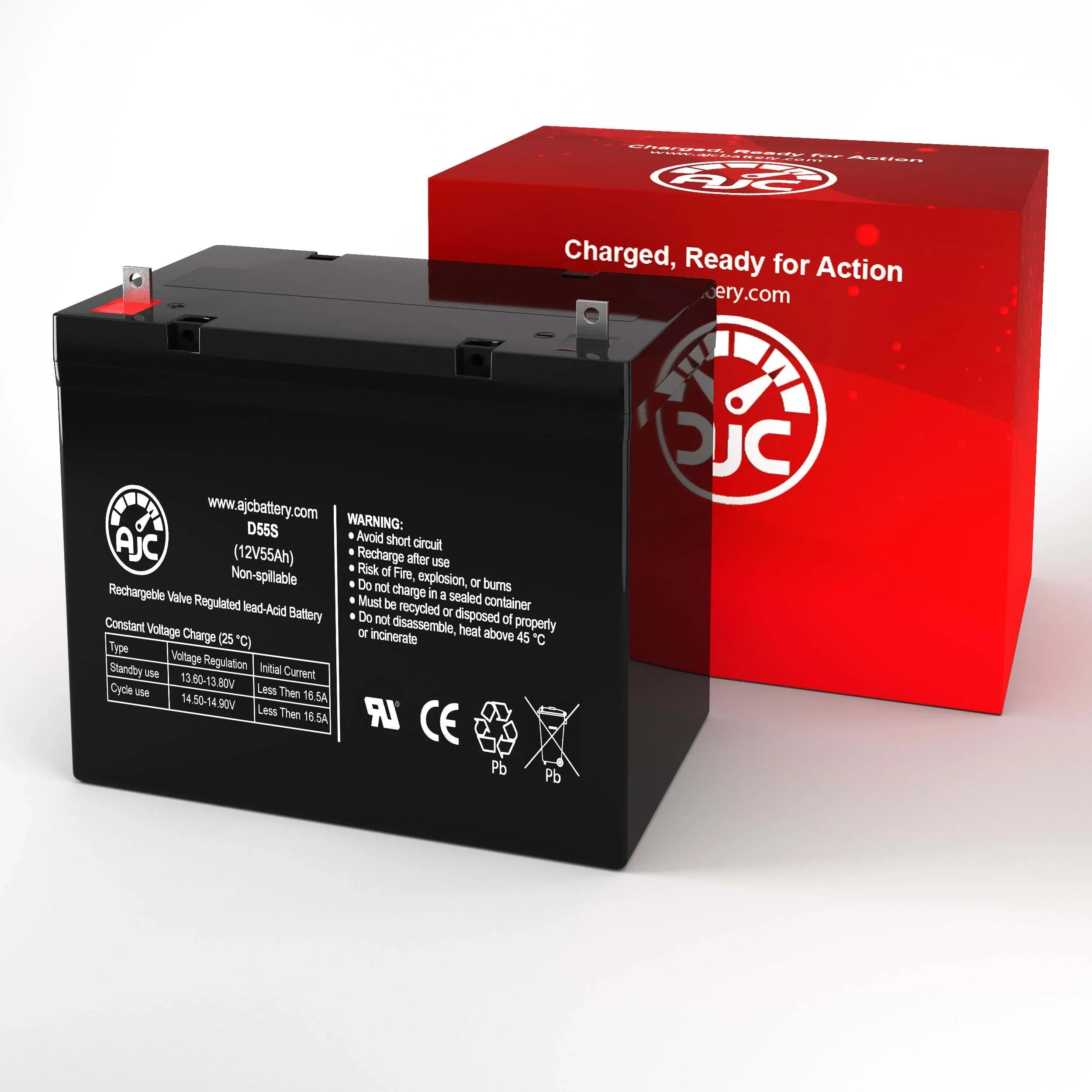 Drive Brand Mobility This Tacahe - Is an 12V Mid-Wheel Dalton Replacement Scooter AJC Battery PC1350 55Ah