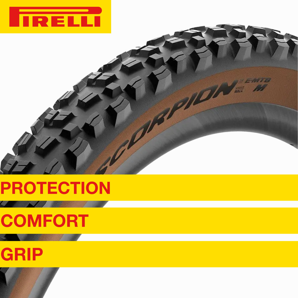 Tire and E-Bike MTB, Trail Bike E-Mountain Pirelli E-MTB Tire, SmarTUBE Versatile Enduro Terrain, Mountain Bicycle Mixed for Clincher Tubeless 27.5 23/32-622 2.6 Ready Scorpion M + Use, x TLR