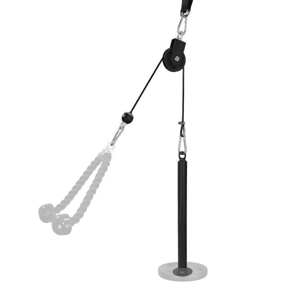 Gym Upgraded Biceps Attachment System Rotation 360 Machine Training Arm Fitness Pulley Detachable Home Workout Pulley with Degree Super-Silent Pin Triceps Cable Strength Equipment Loading