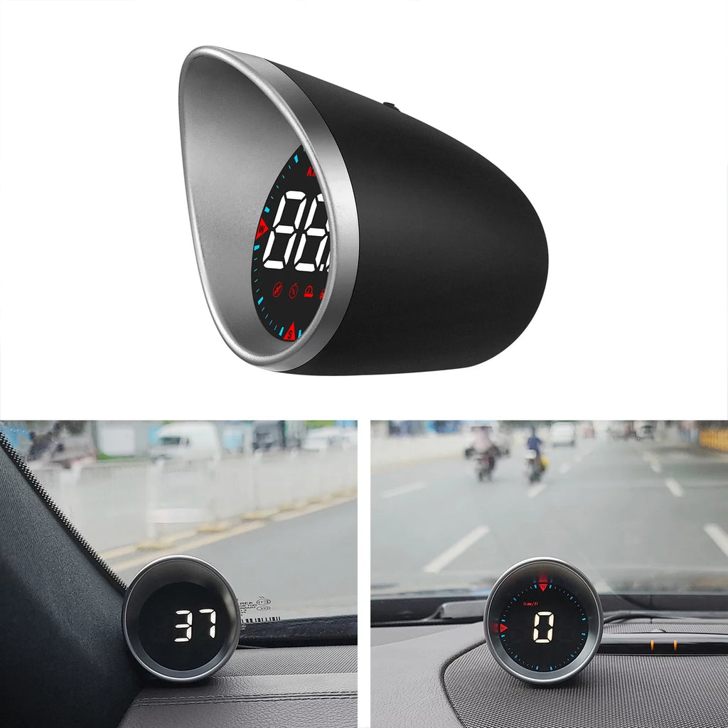 Fatigue and Angle, Display Driving Car Head-up Speedometer Display Car Digital Compass Mileage, ametoys Overspeed Driving