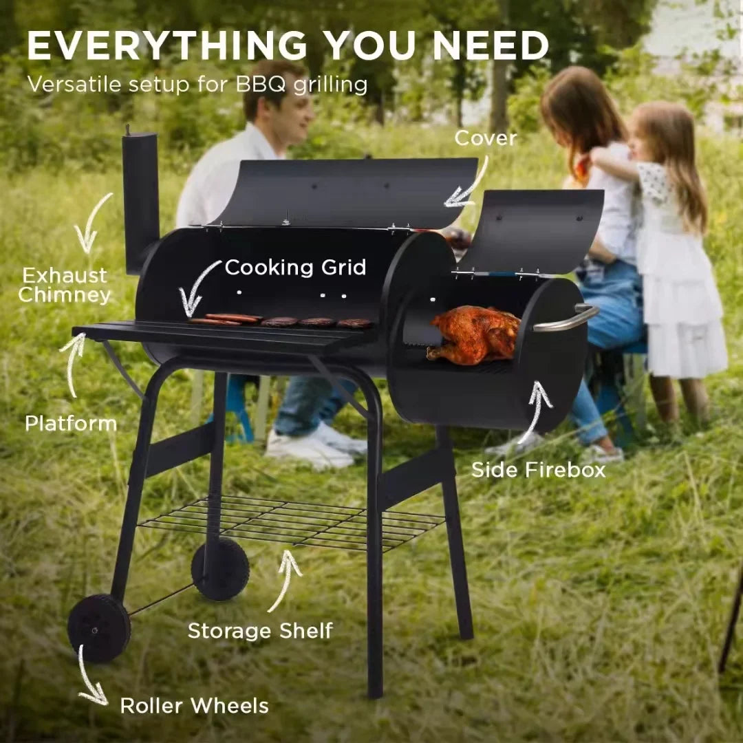 Meat Vebreda BBQ Barbecue Pit exterior Charcoal Cooker Backyard Smoker Grill