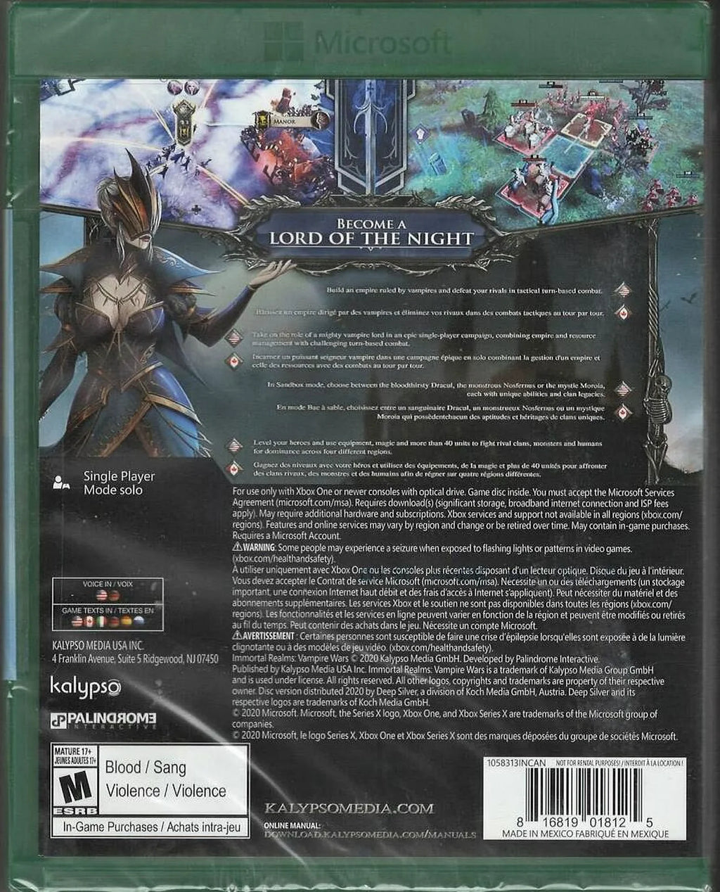 Vampire New Xbo One Sealed Wars Version) Realms: Immortal US Xbox (Brand Factory