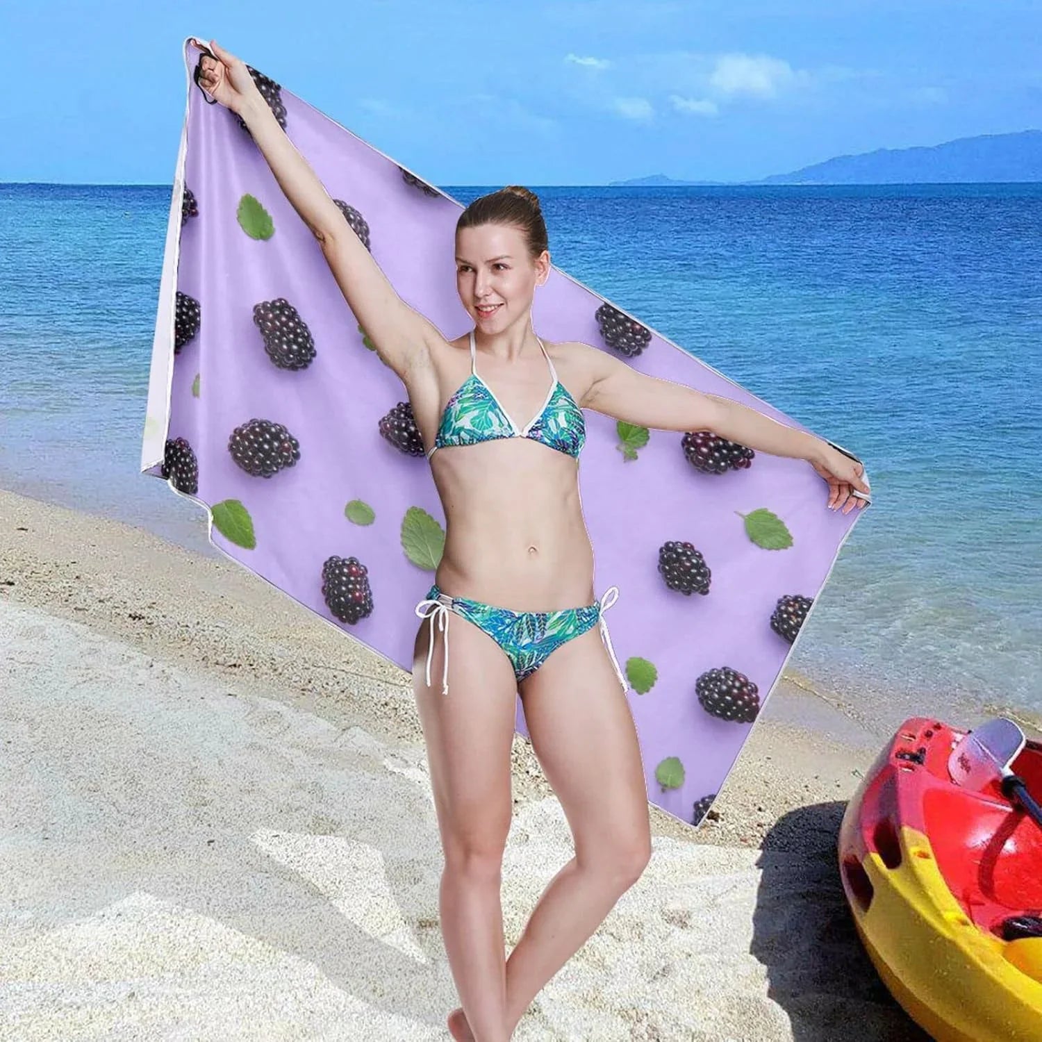 Compact - Camping for Beach Bestwell BlackBerry Dry - Towel Towel Lightweight Travel Absorbent Oversized Swimming Holiday（416） Quick Super Towels