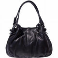 Leather Shoulder Womens Handbag, Black Luxury Valentina