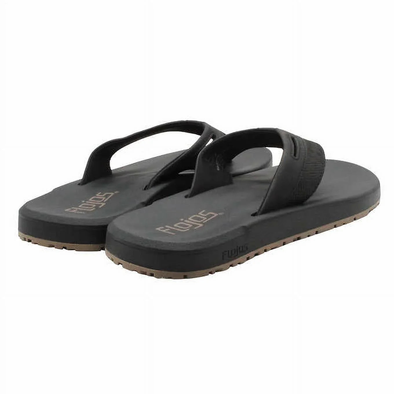 dimension Sandals, Black-Tan 9, Flojos Men's Flop Flip