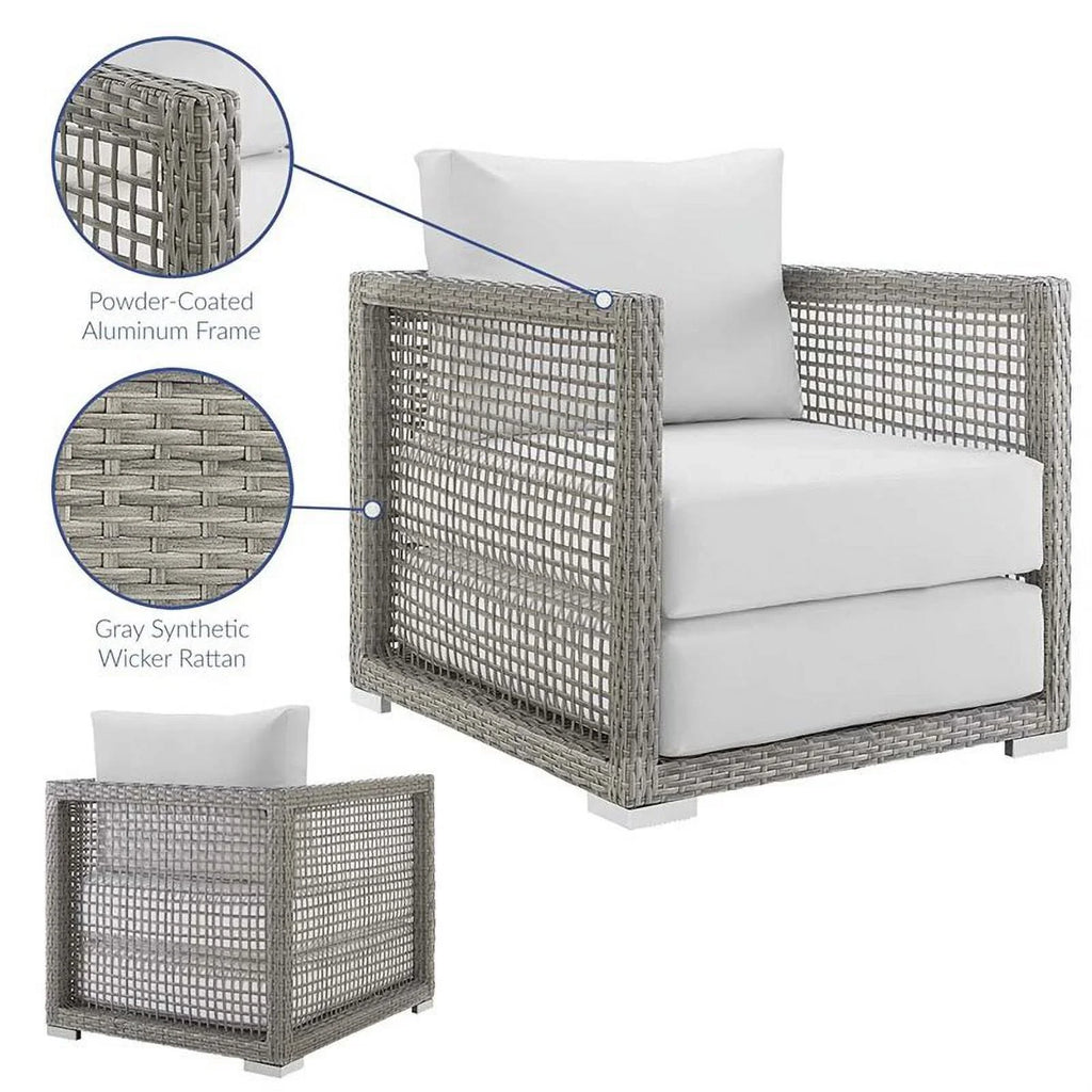 Allora and Gray Chair White Patio in