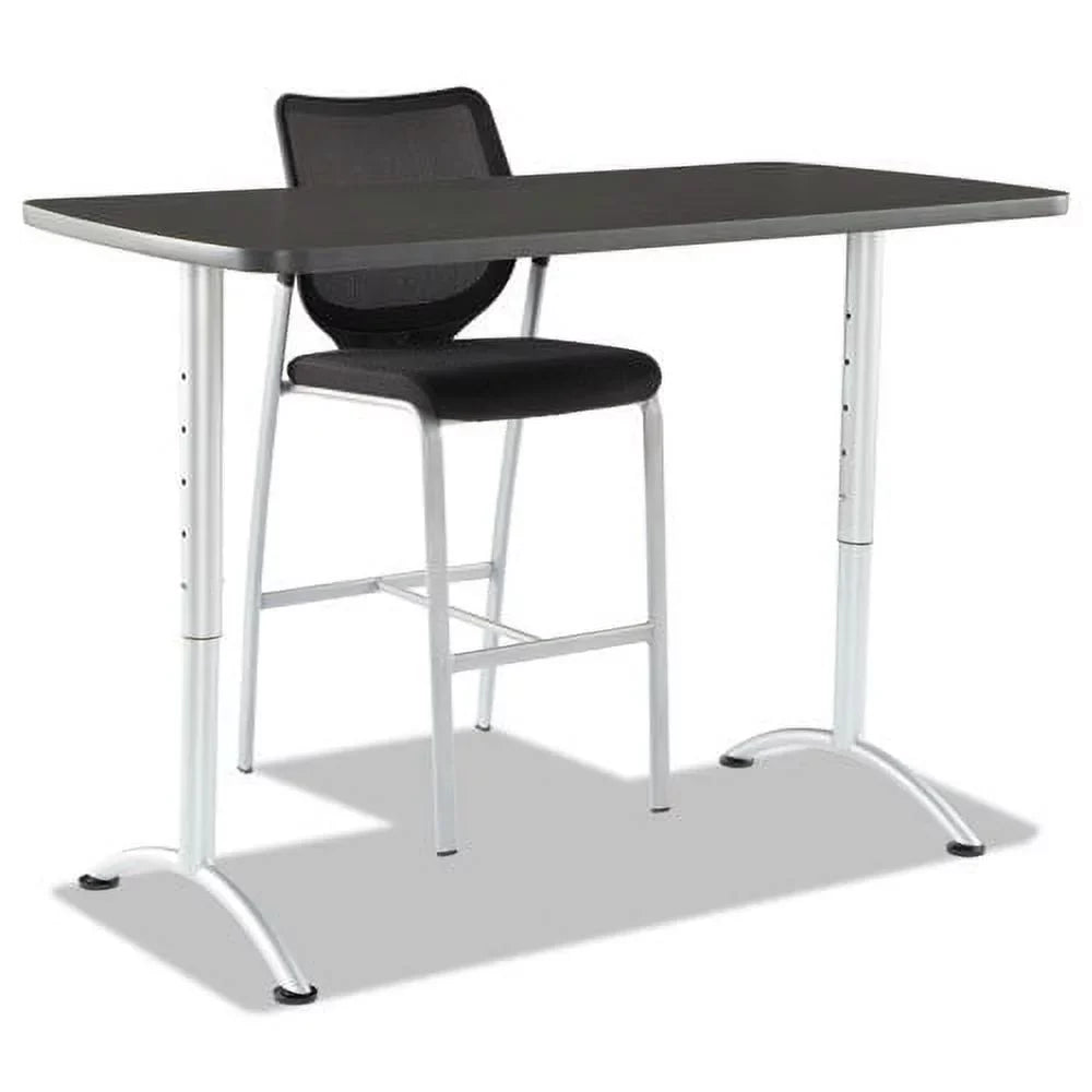 Adjustable Rectangular Height 30 - 60 x Table in. Graphite/Silver ARC in. - 30 in. x 42