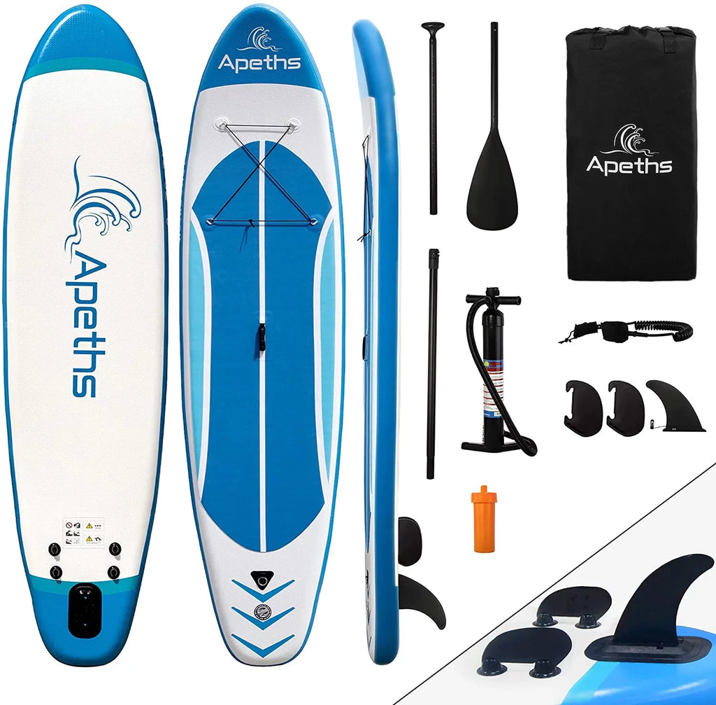 (6 Up APETHS 8'7" Carrying Board Backpack Accessories Thick) Paddle & Adults Paddle, with 3 Pump for Board Board SUP Stand Fins, Inflatable Paddle Adjustable inch