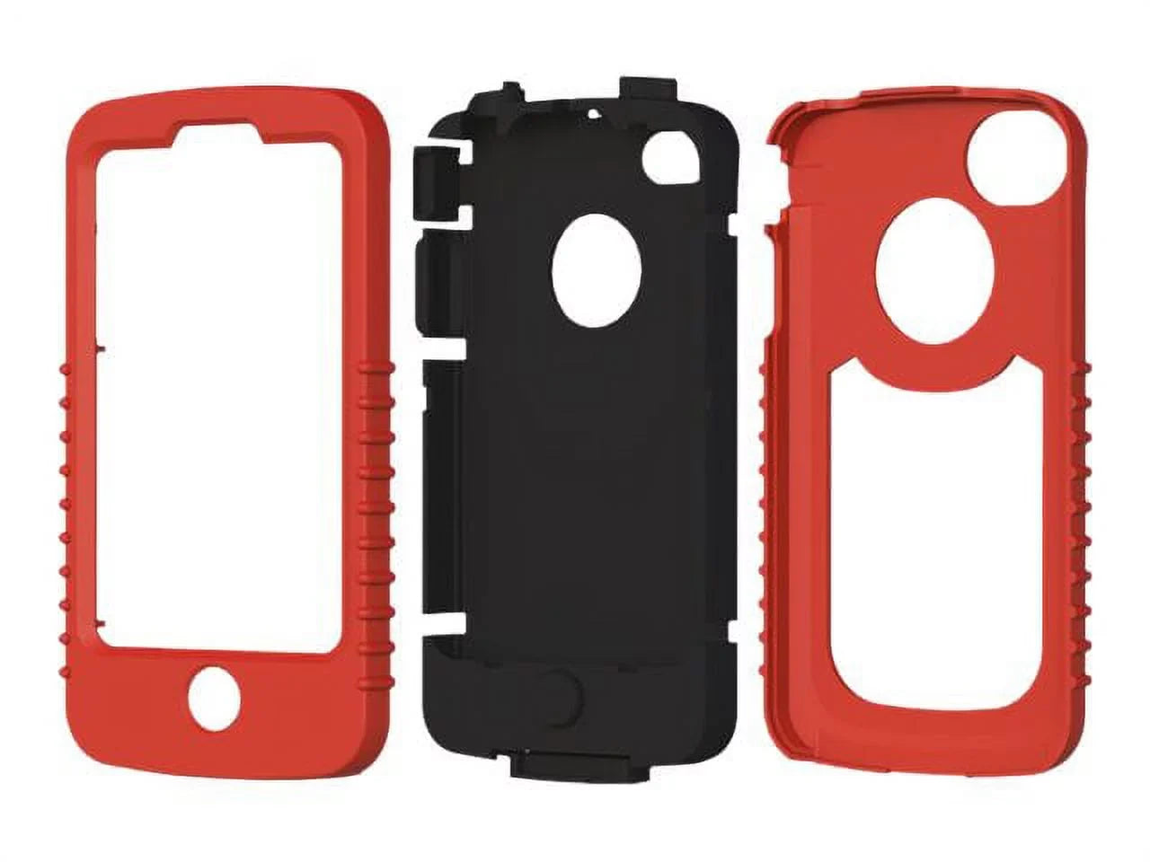 case II Cyclops Trident polycarbonate iPhone phone 4, for for - - 4S - - Series cell Protective red silicone,