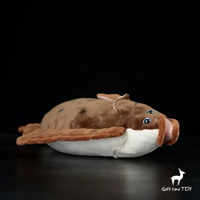 Gift Flounder Doll Kids Sea Animal Toy 40cm Brown Fish Soft Stuffed Ocean Plush