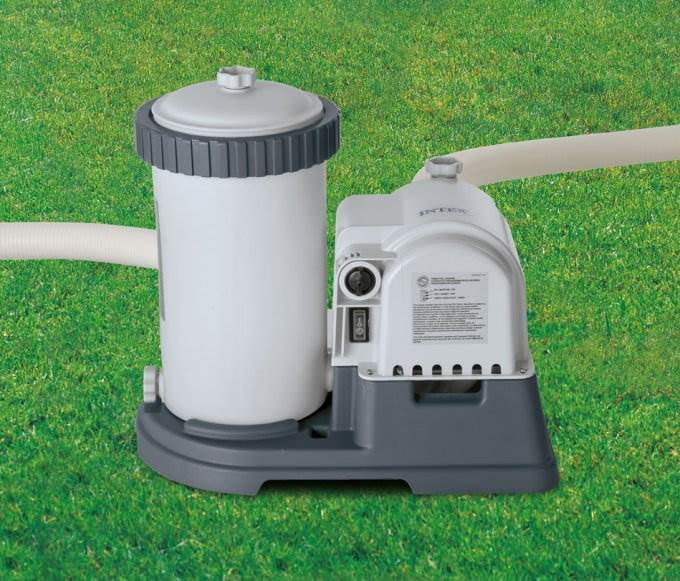 2500 Filter Skimmer Intex Pool Cartridge Clear Wall GPH Krystal Pump and Mounted