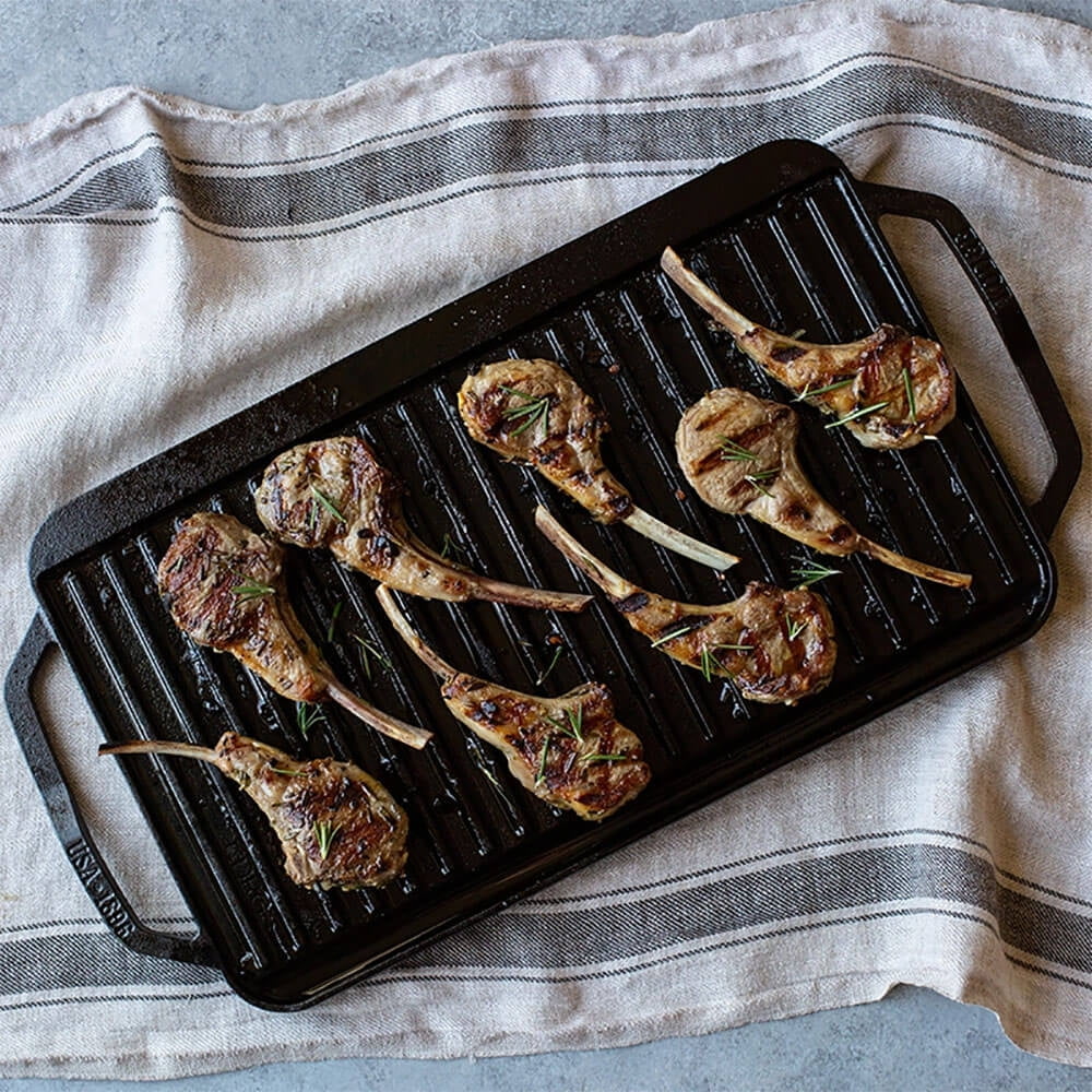 '- Chef Griddle Fire Iron with Burner & Collection Iron Stovetop, Grill Grill, Flat Reversible Skillet Double Oven, - Open Iron Handles Cast Cast Cast for Grill/Griddle Lodge or