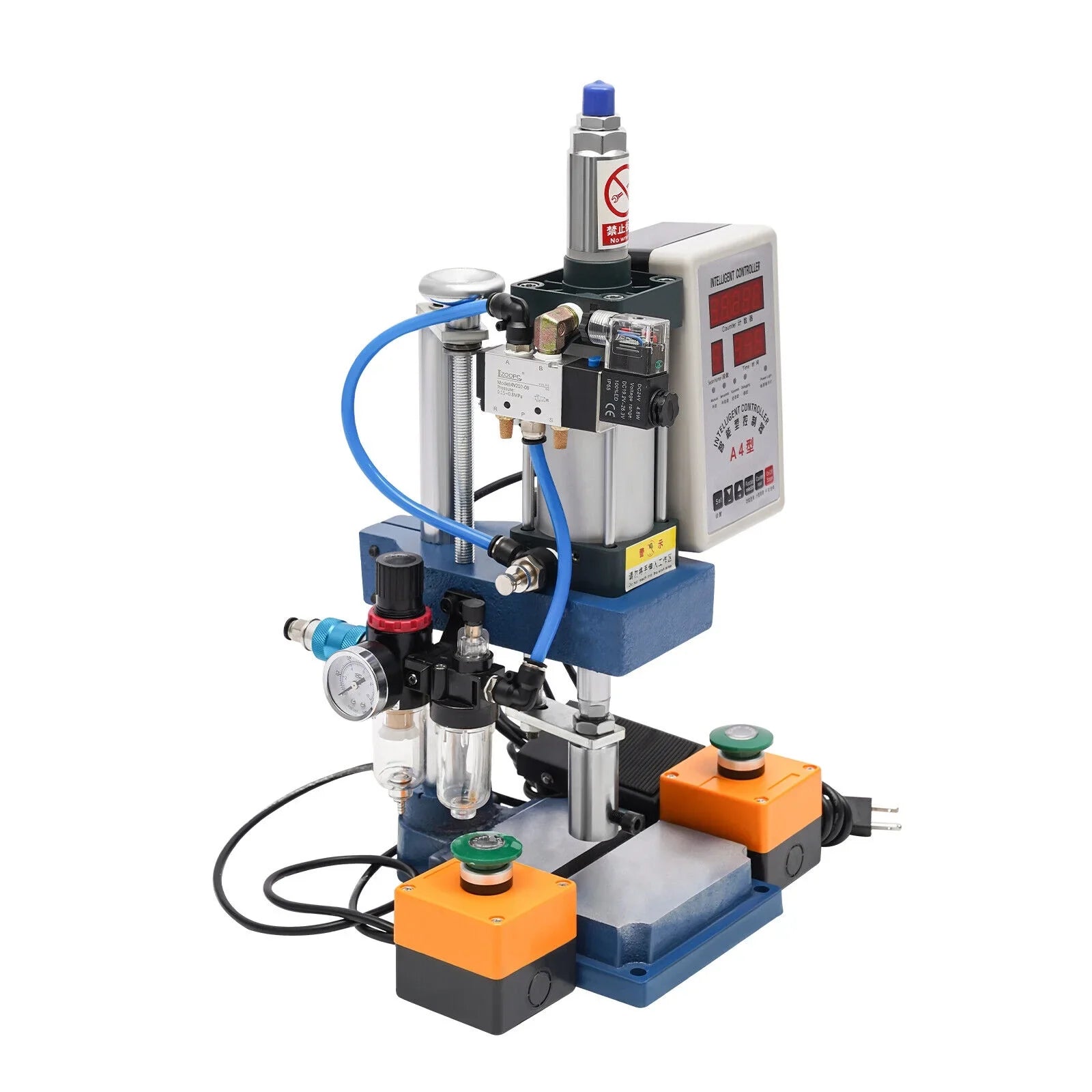 Adjustable with Punch Pneumatic Machine Press Equipment Controller, 440lb Digital New 4V210-8