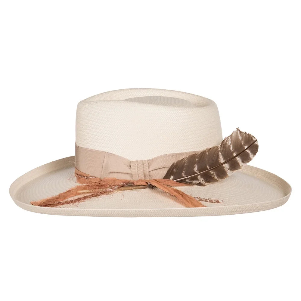 Row Peach Brim Kings Hats Natural 71/4 31/2` Band Womens Stetson Stetson